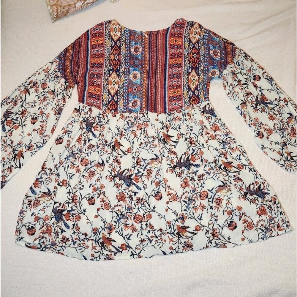 Anthropologie Sunday in Brooklyn Dress Sz L, Floral Tunic,‎ Boho - Picture 8 of 10